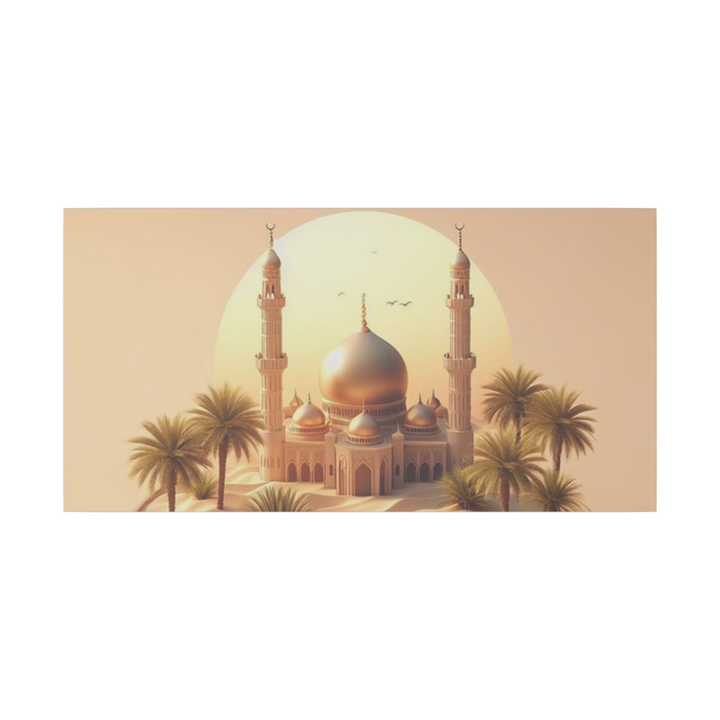 Serene Mosque Print Canvas Art - Elegant Wall Décor