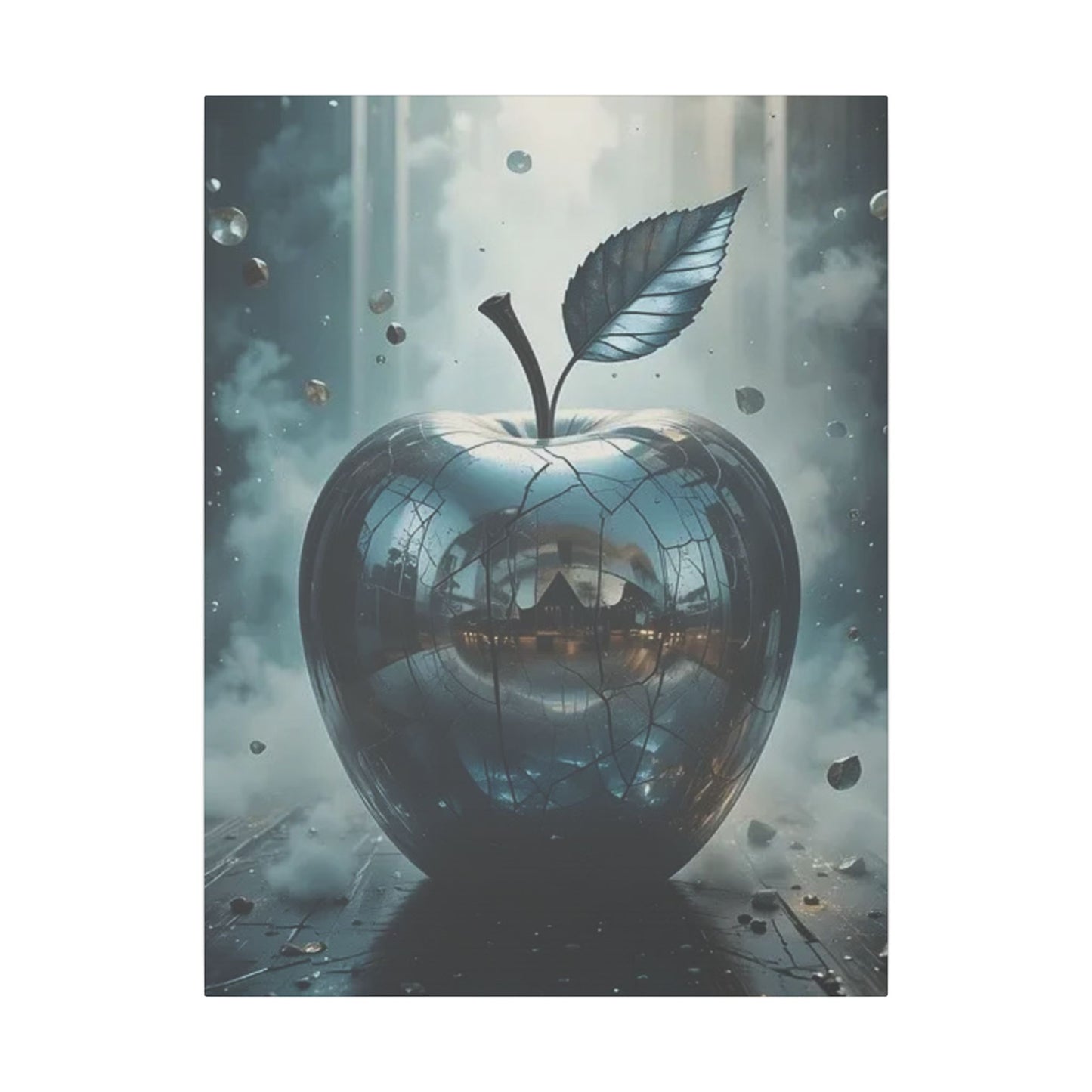 Modern Print Canvas - Shiny Apple Art for Home Decor