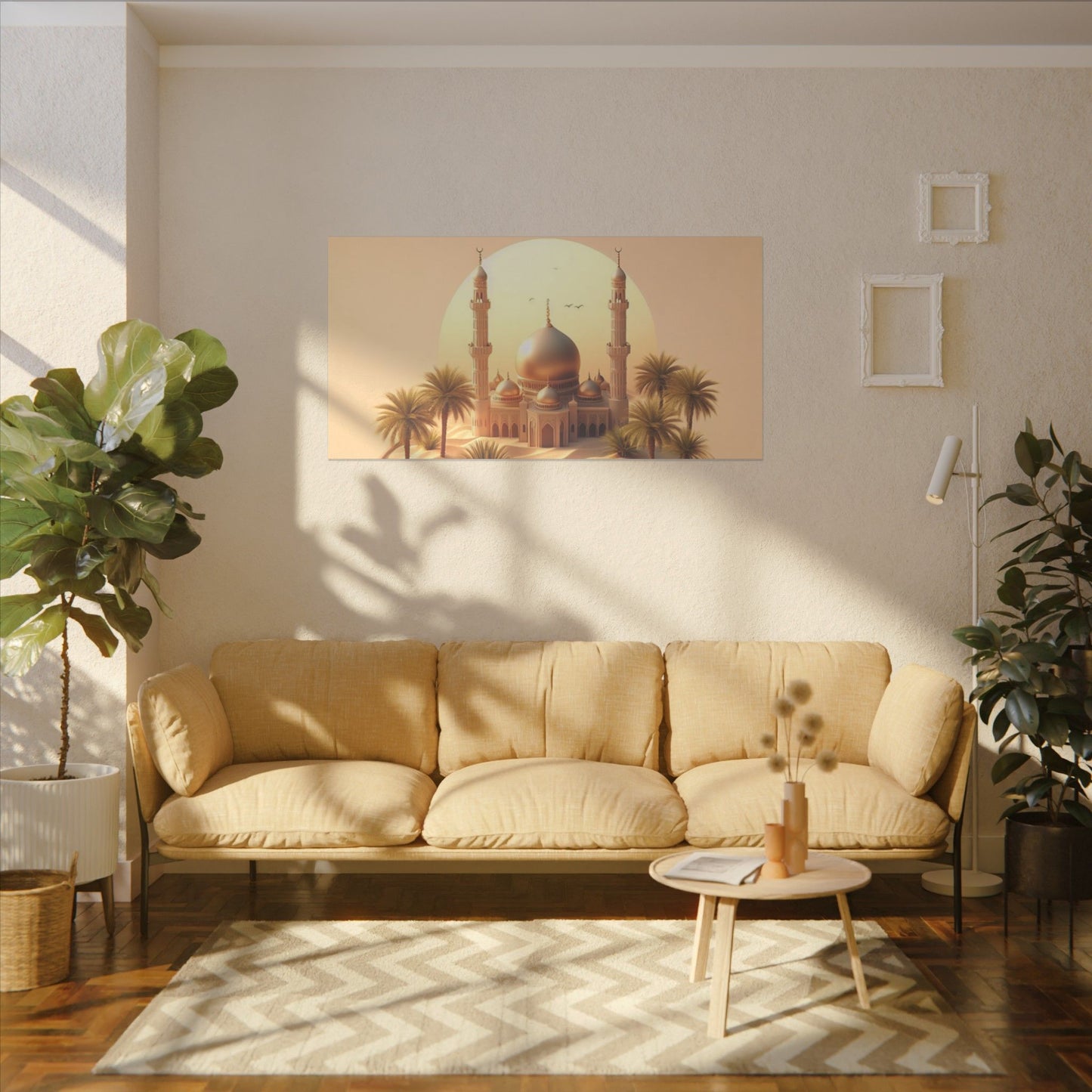 Serene Mosque Print Canvas Art - Elegant Wall Décor