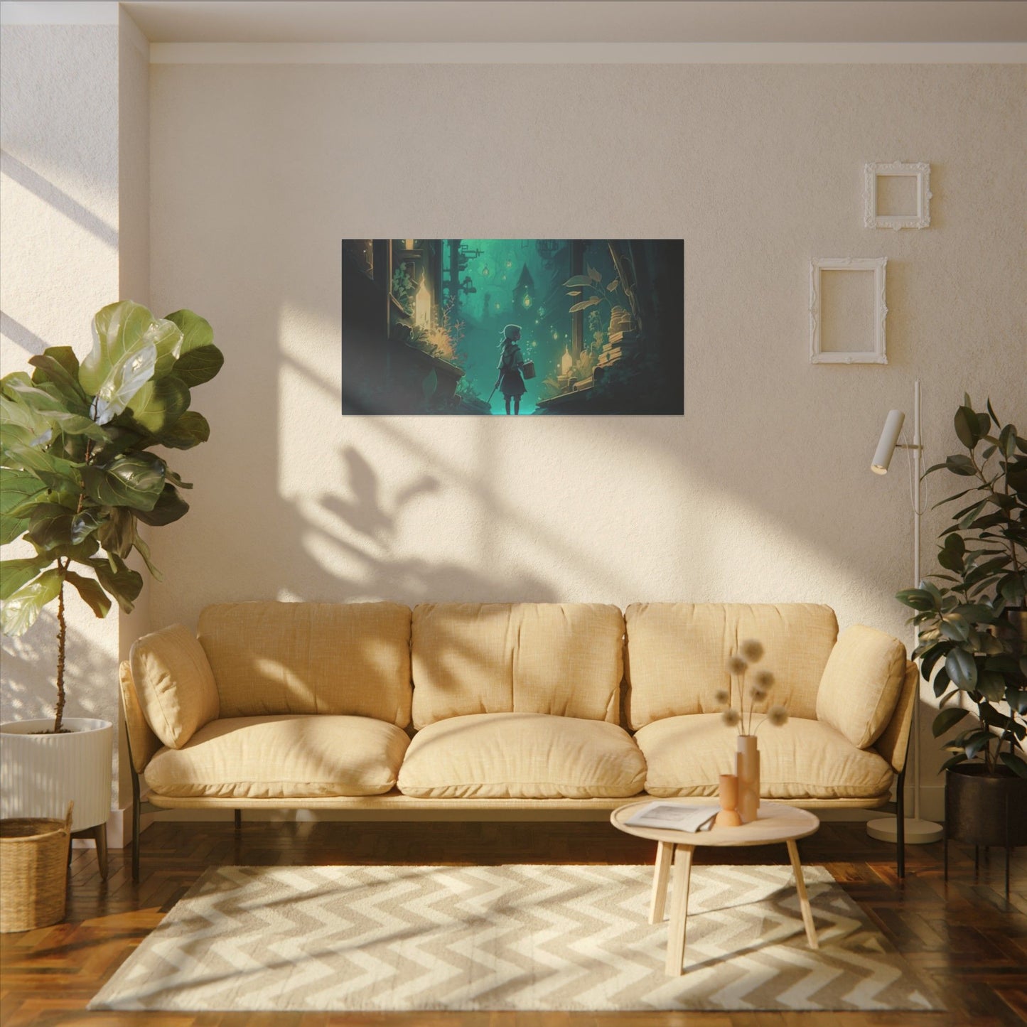 Whimsical Glow Print Canvas - Enchanted Forest Scene