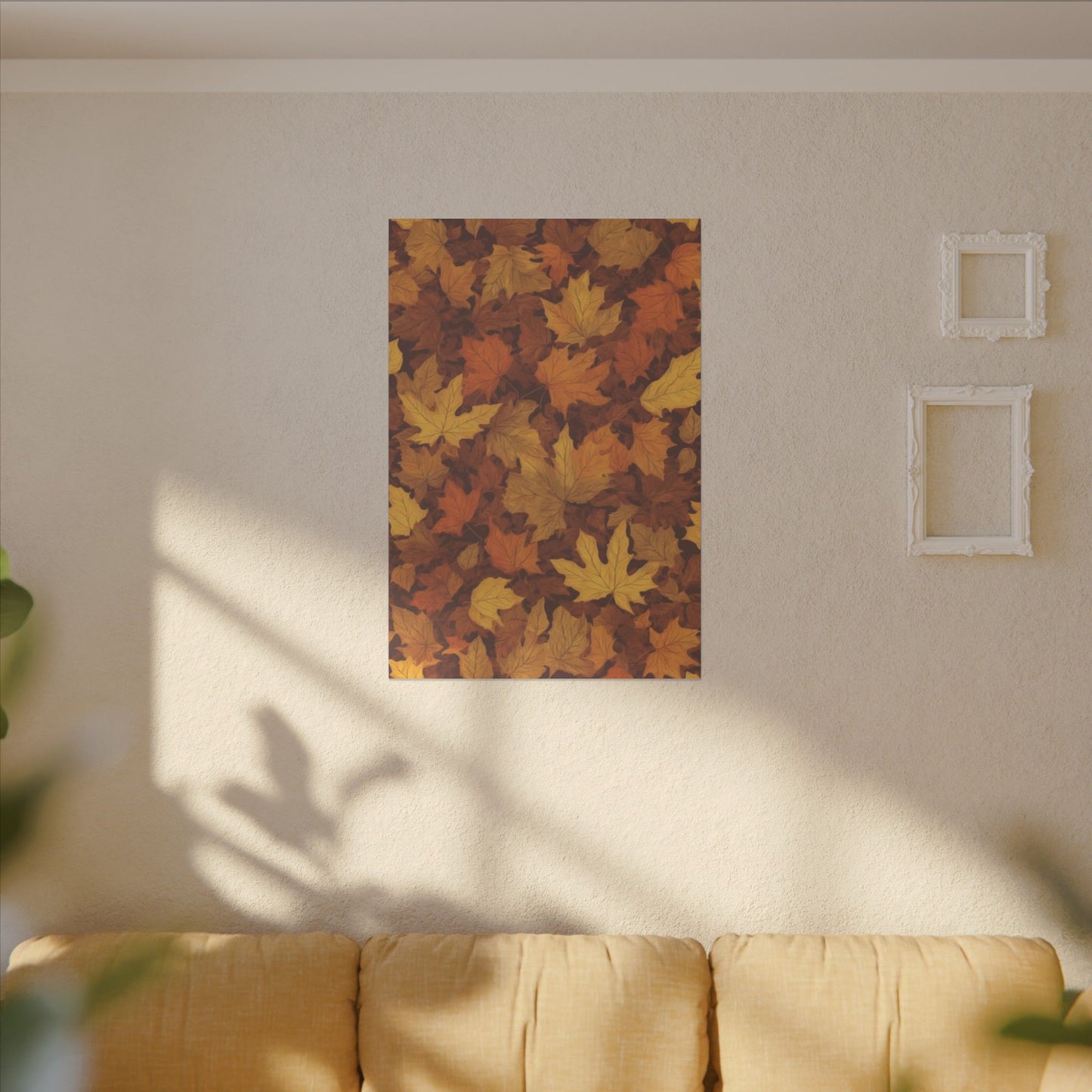 Autumn Leaves Print Canvas - Cozy Fall Decor for Home