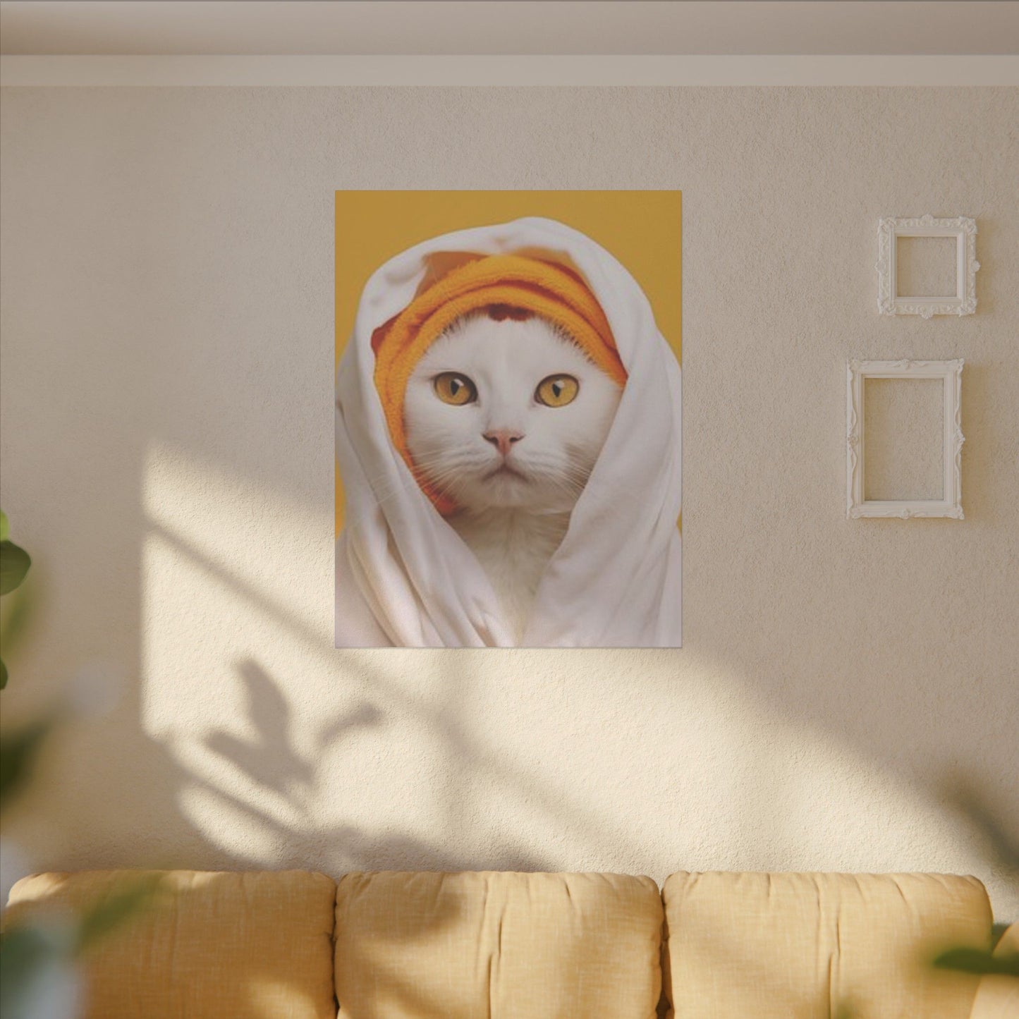 Whimsical Cat Print Canvas – Cozy Home Decor for Cat Lovers