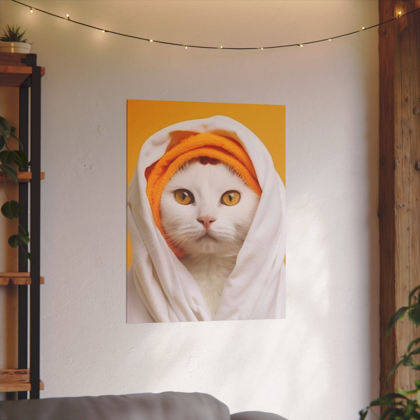Whimsical Cat Print Canvas – Cozy Home Decor for Cat Lovers