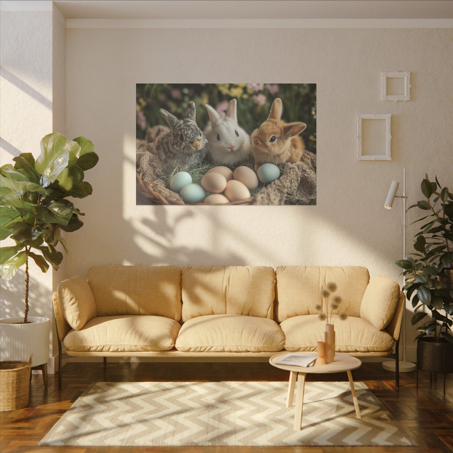 Adorable Bunny Canvas Print - Easter Decor Wall Art