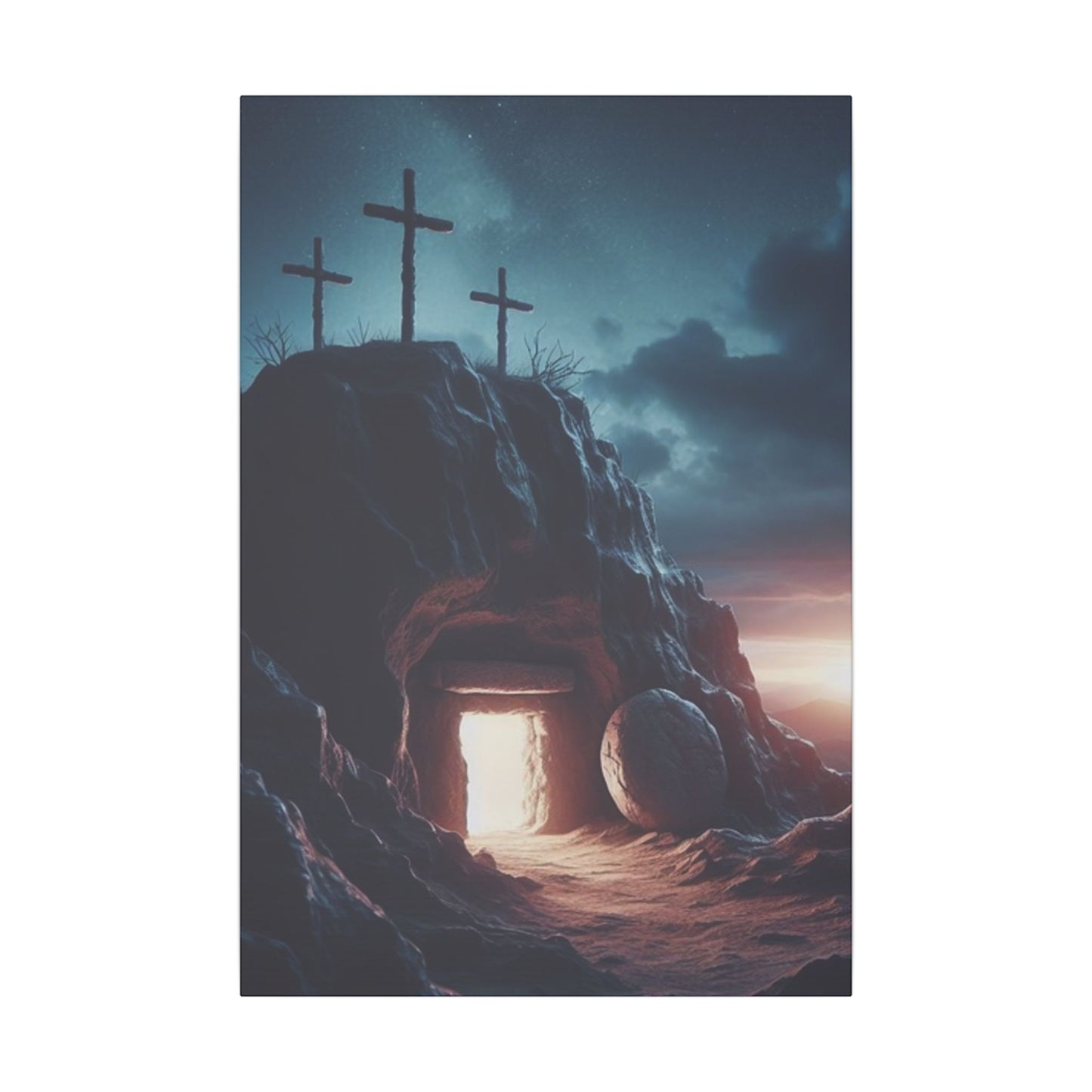 Illuminated Resurrection Art Spiritual Print Canvas
