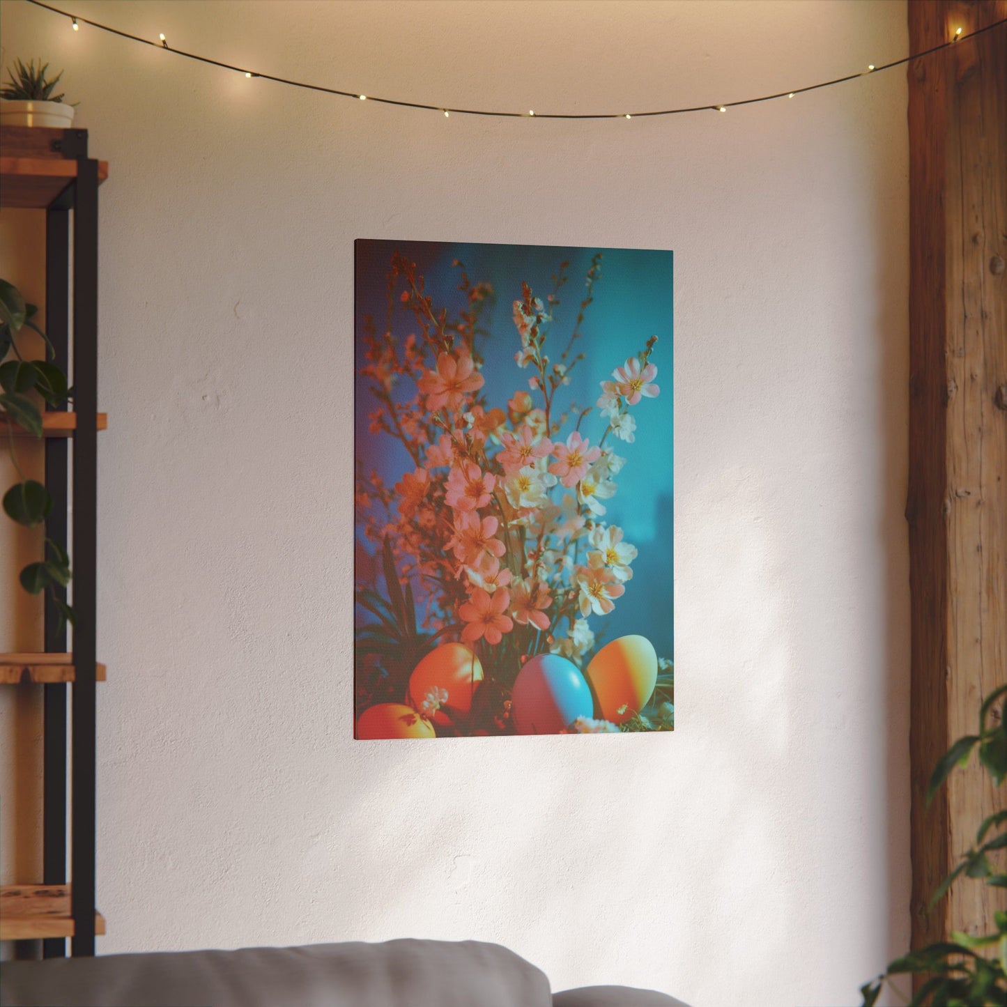 Easter Floral Print Canvas - Spring Decor