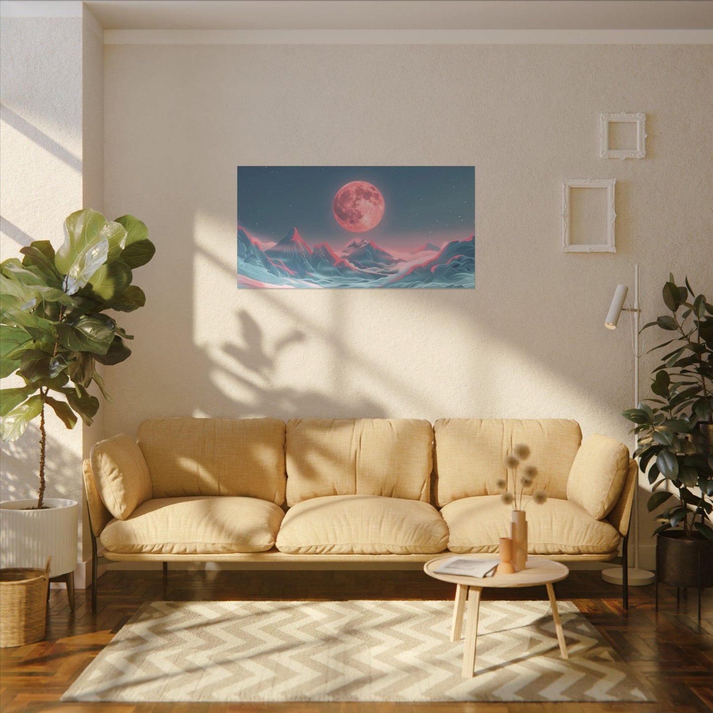Mystical Moonlit Landscape Print Canvas
