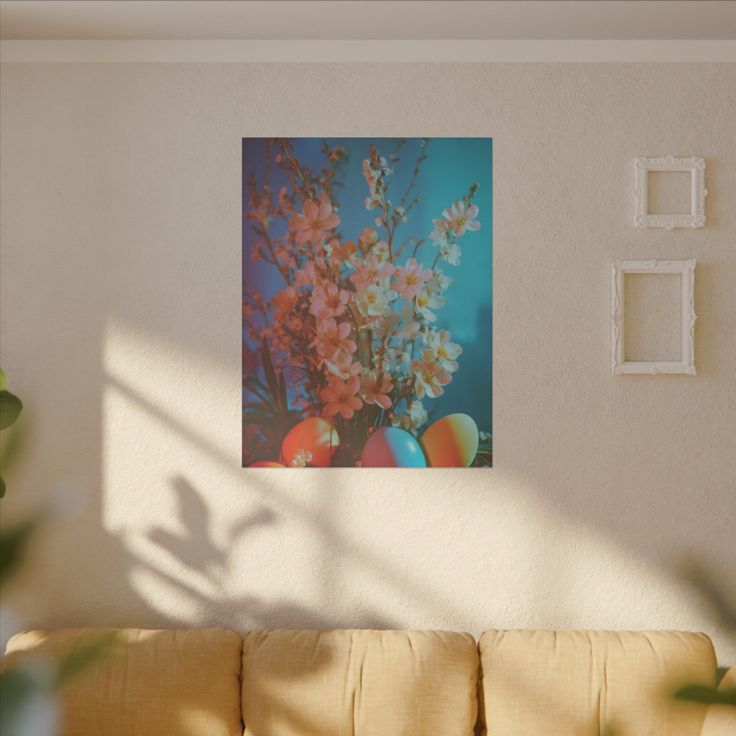 Easter Floral Print Canvas - Spring Decor