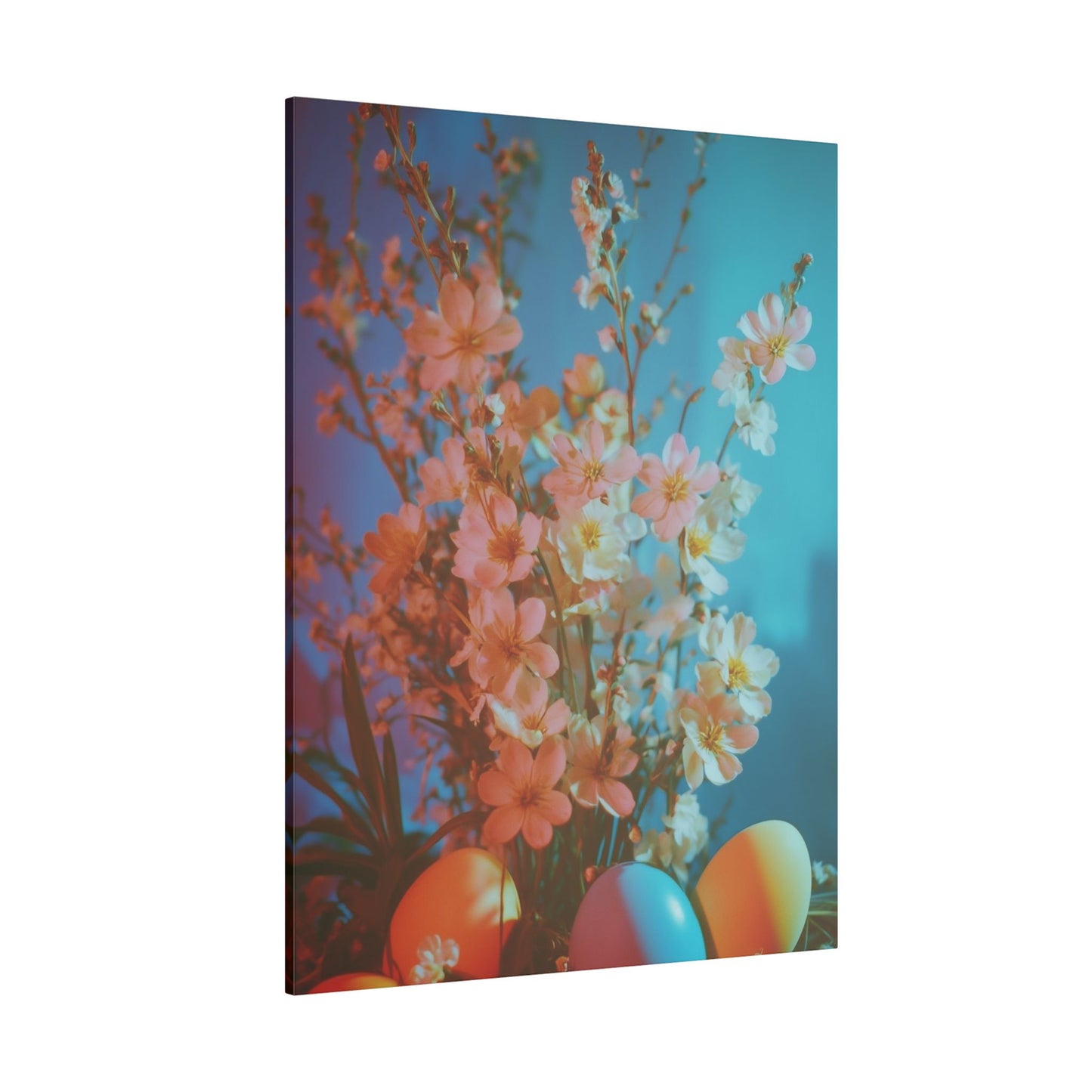 Easter Floral Print Canvas - Spring Decor
