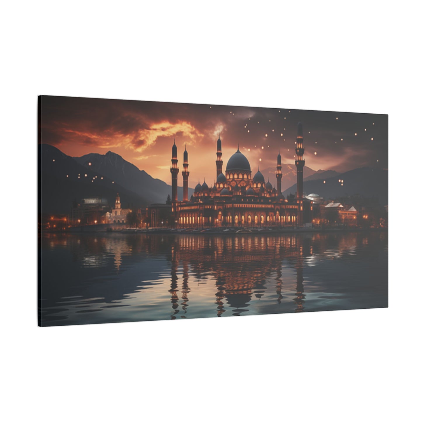 Serene Mosque  Print Canvas - Islamic Wall Art for Peaceful Home Decor
