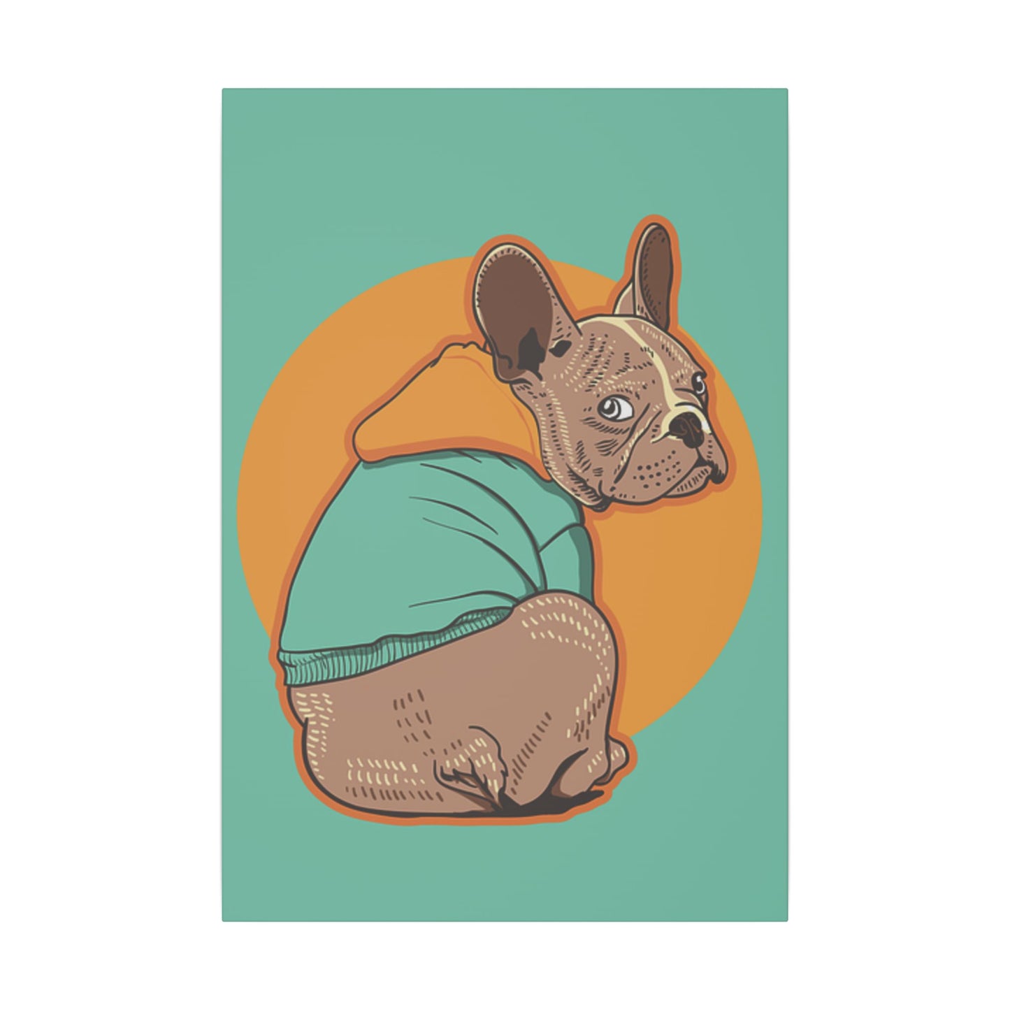 French Bulldog Print Canvas - Fun & Colorful Pet Art for Dog Lovers