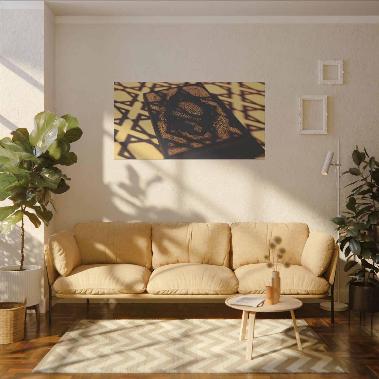 Elegant Islamic Print Canvas - Quran Shadow Design for Home Decor
