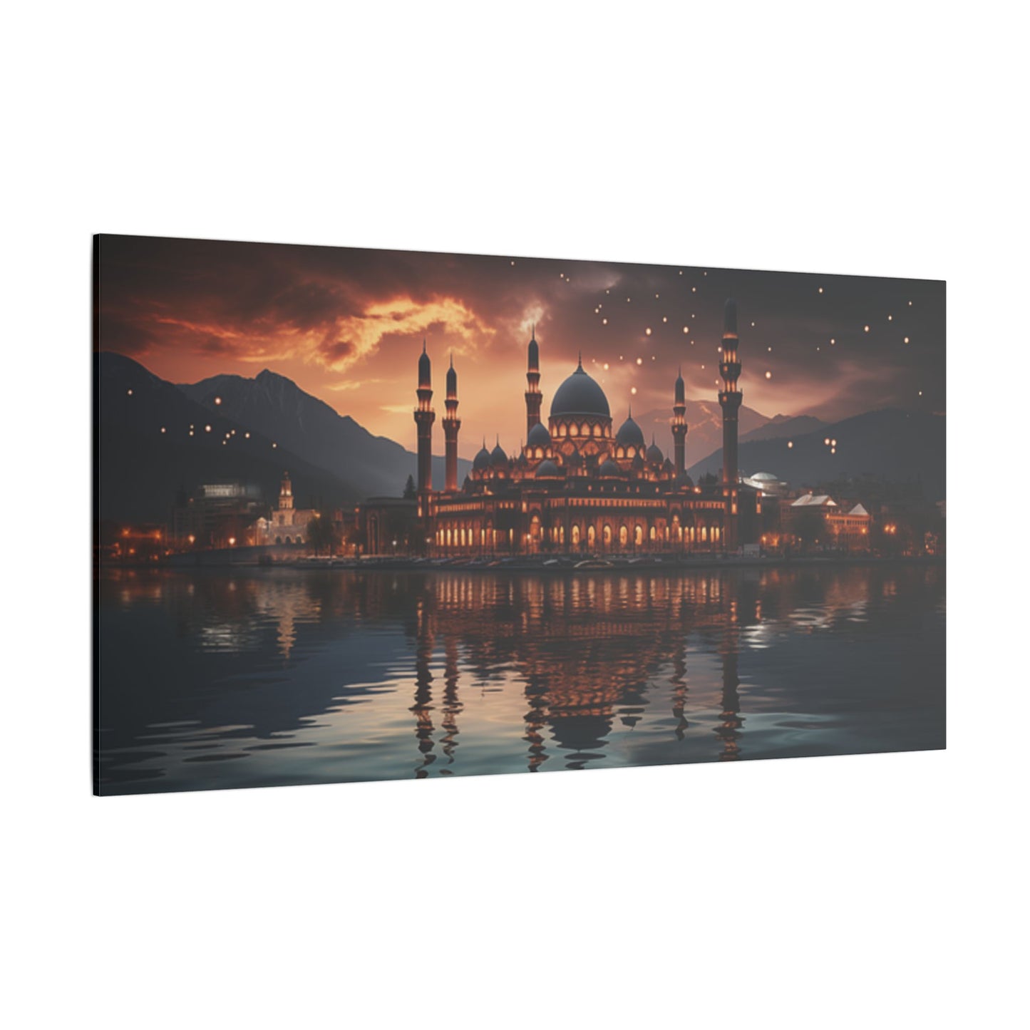 Serene Mosque  Print Canvas - Islamic Wall Art for Peaceful Home Decor