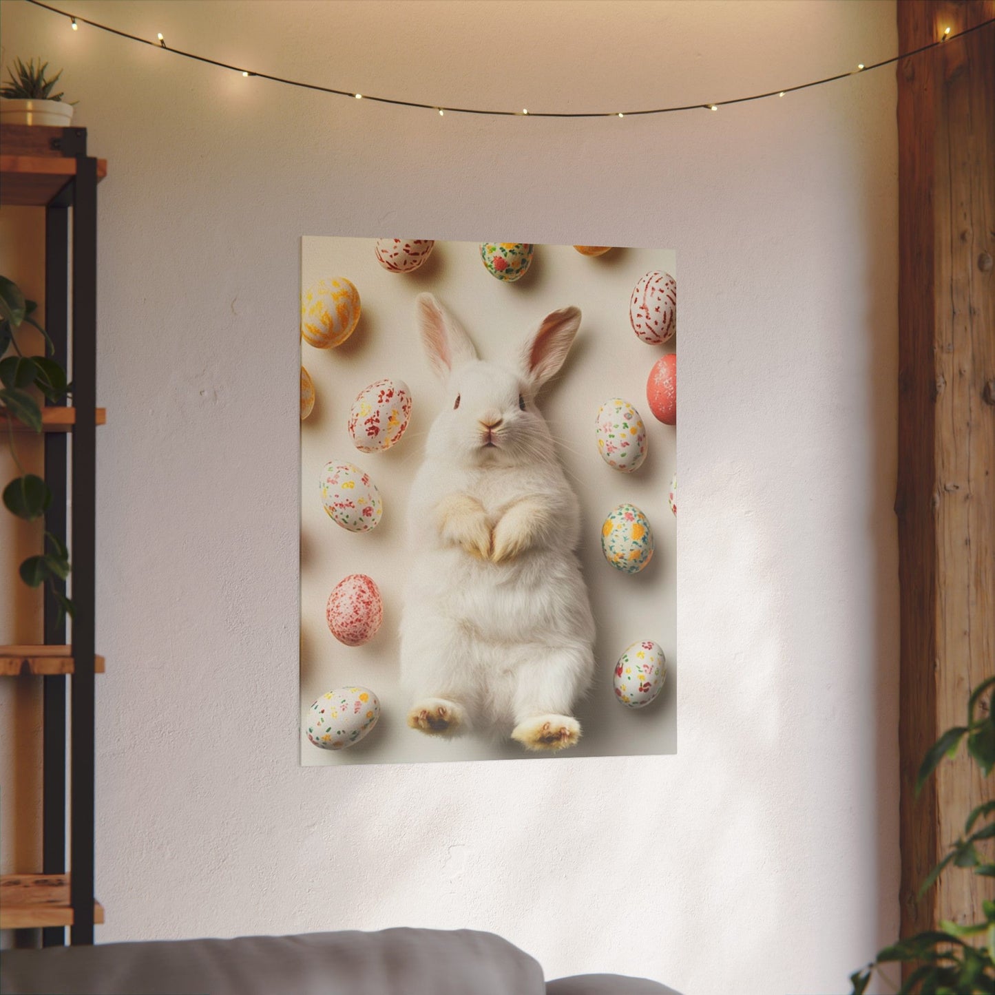 Whimsical Bunny Print Canvas - Perfect for Easter Decor