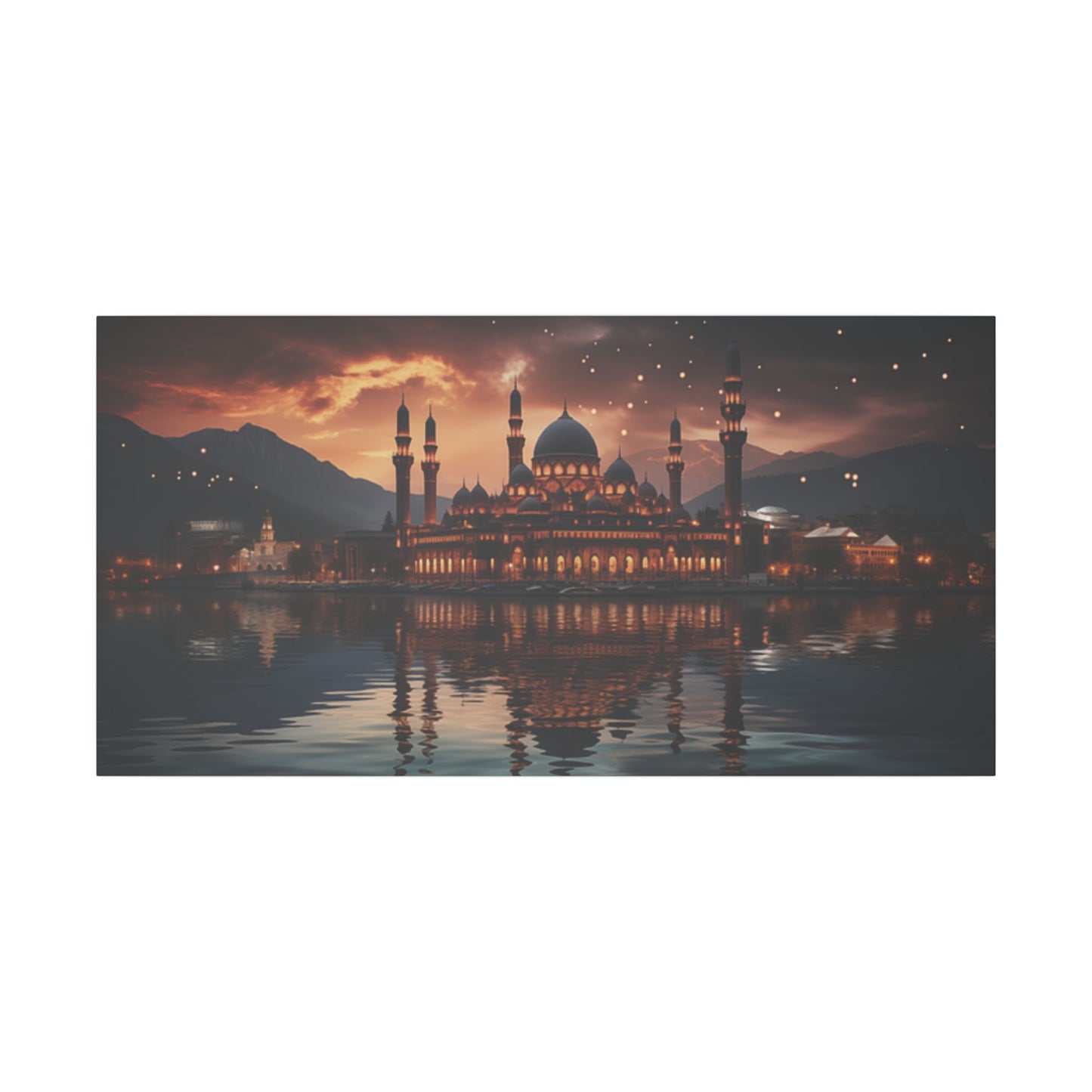 Serene Mosque  Print Canvas - Islamic Wall Art for Peaceful Home Decor