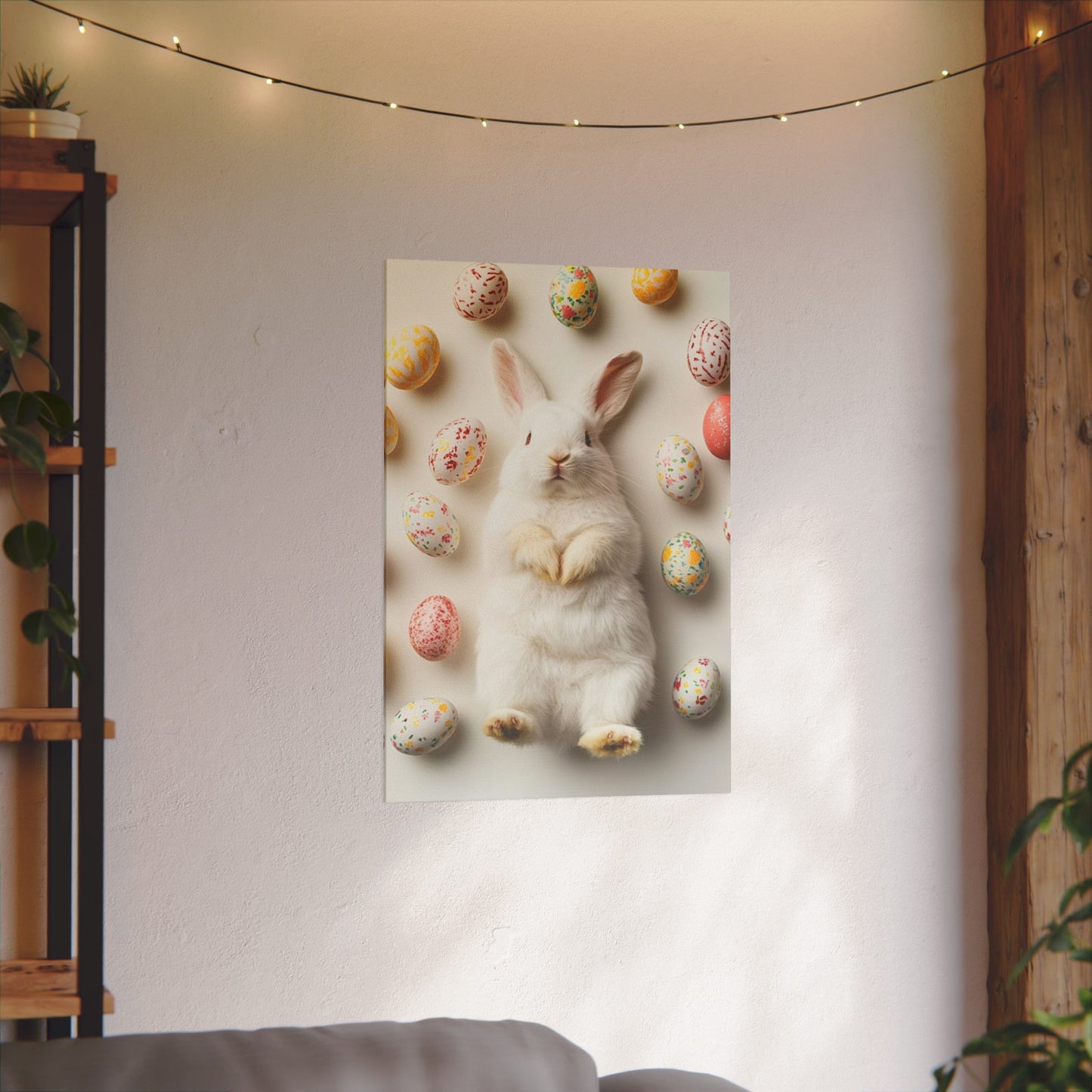 Whimsical Bunny Print Canvas - Perfect for Easter Decor