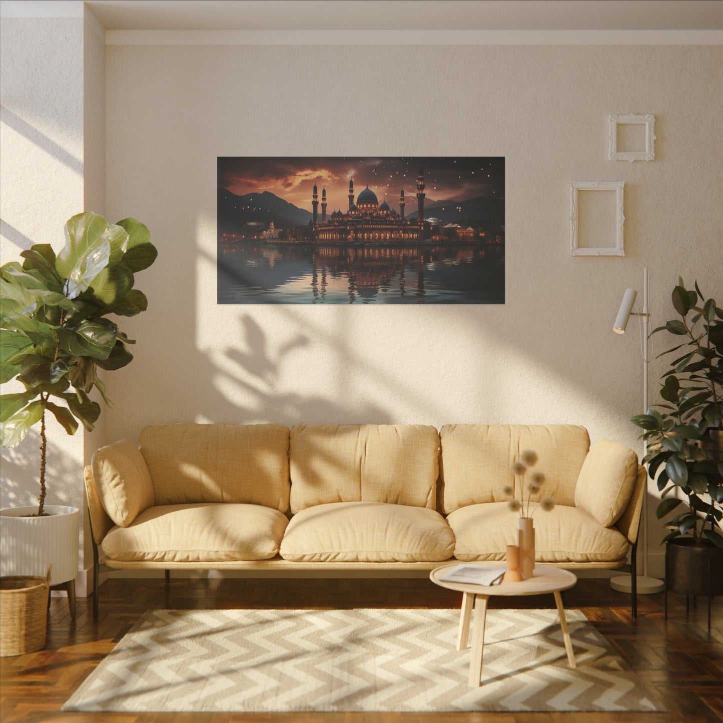 Serene Mosque  Print Canvas - Islamic Wall Art for Peaceful Home Decor
